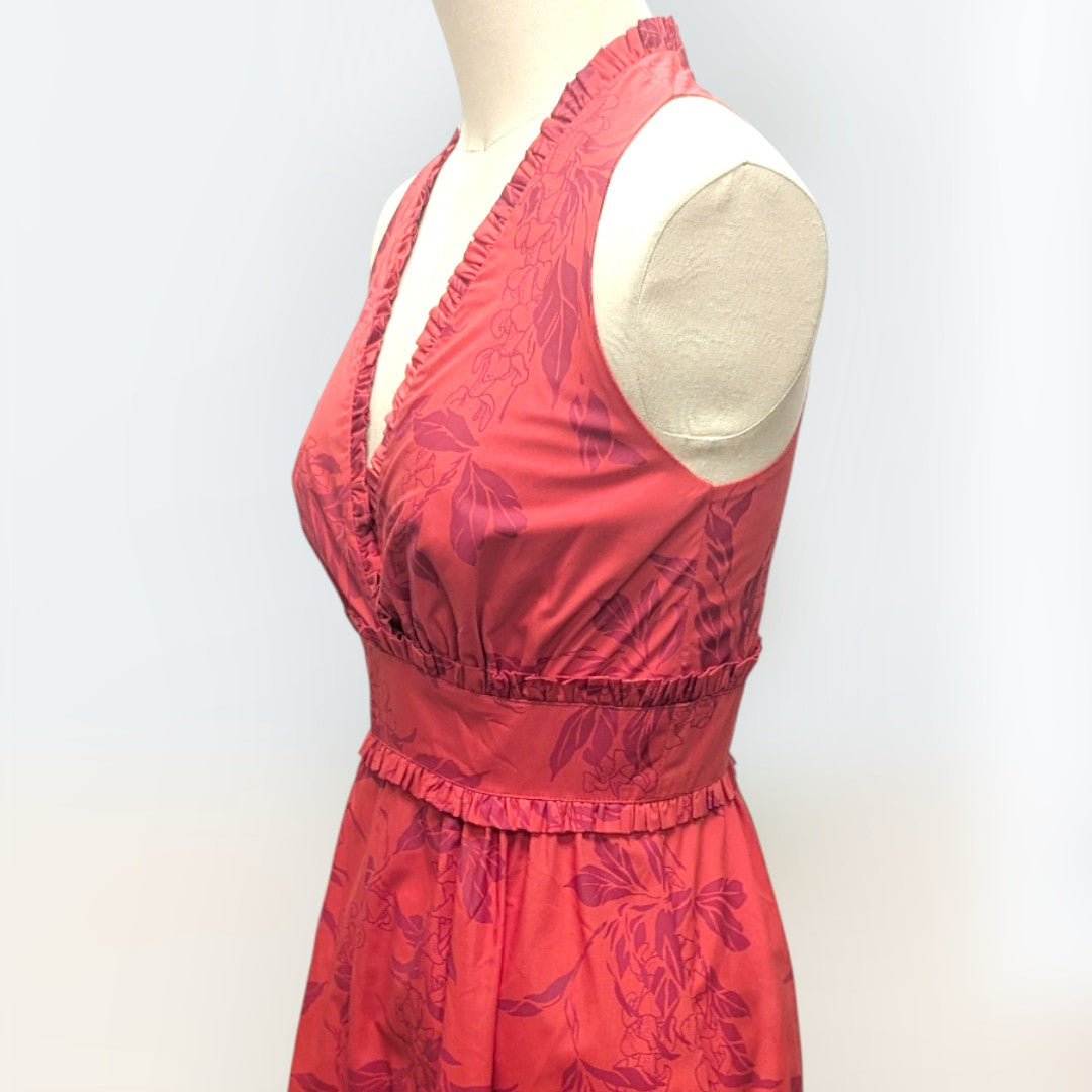 マイリ柄 レッド タンクドレス